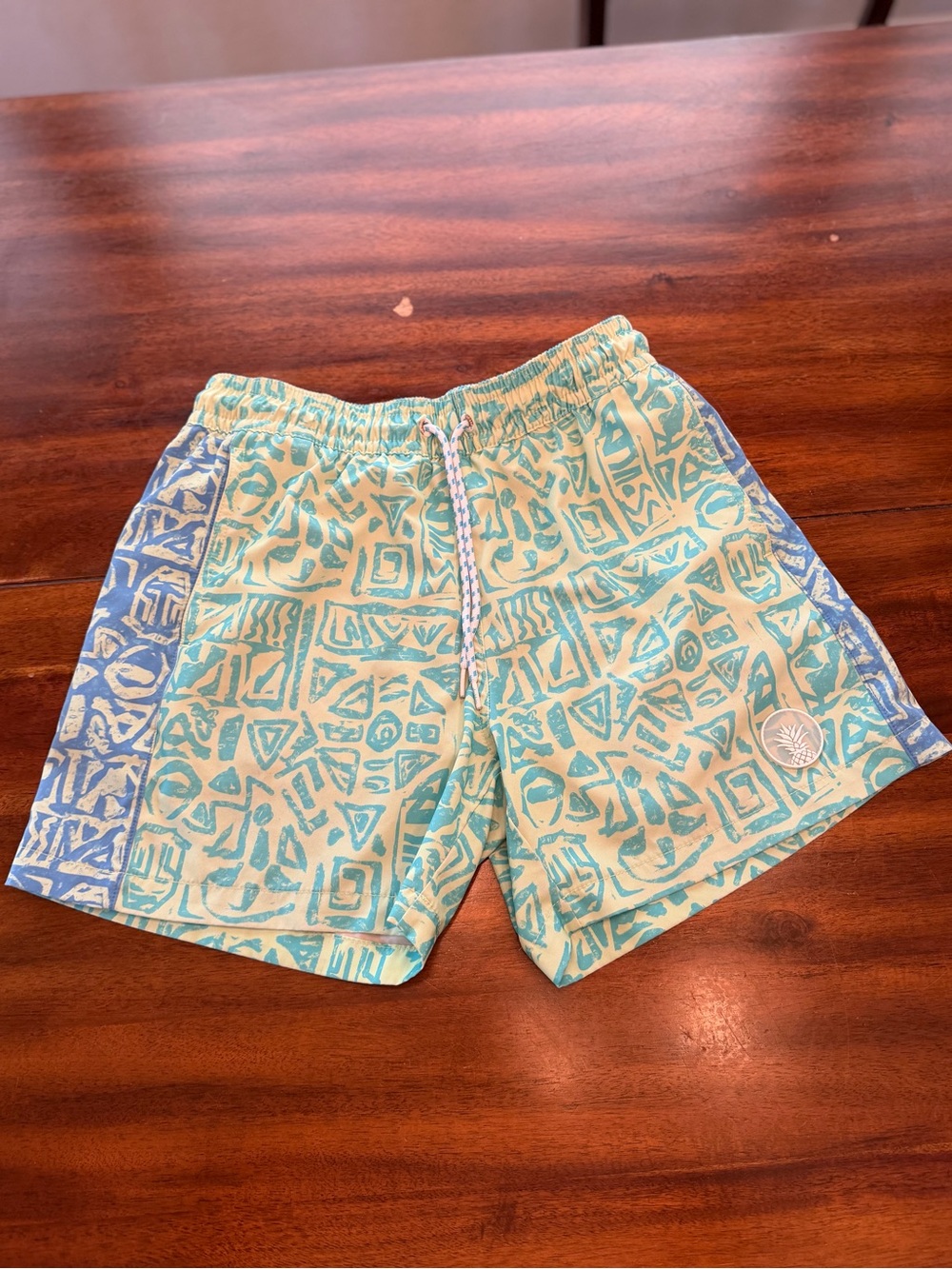 Chubbies Men's Aqua Patterned Swim Shorts